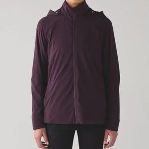 Lululemon Purple Maroon Step it up Jacket Zip up hooded jacket